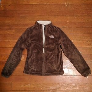 North face fuzzy sweater